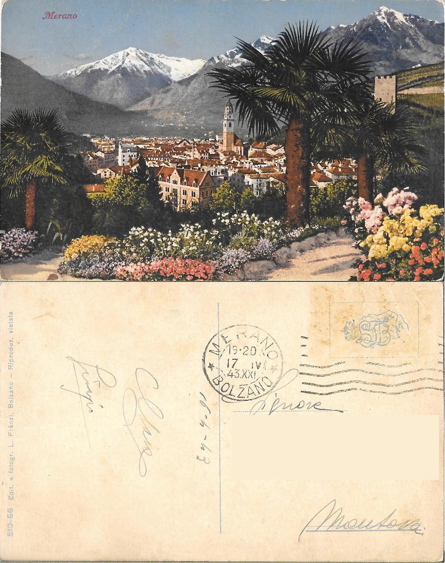 Merano. Viaggiata 1943