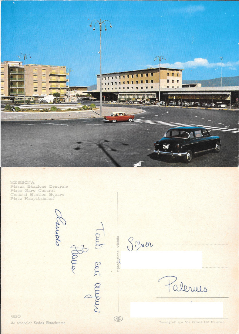Messina. Piazza Stazione Centrale - Viaggiata