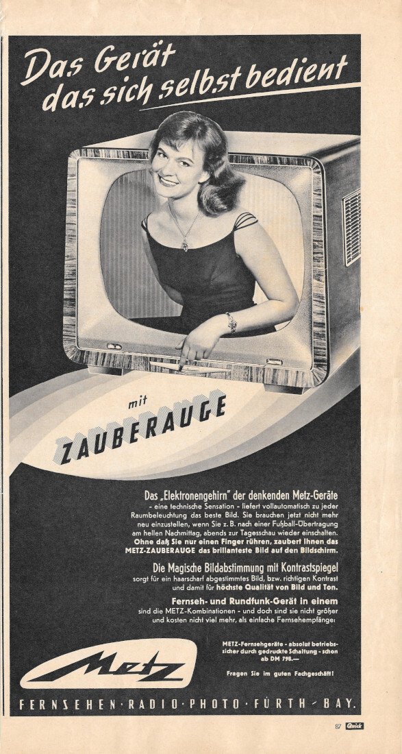 METZ das geiat das sich selbst benedient - Advertising 1958