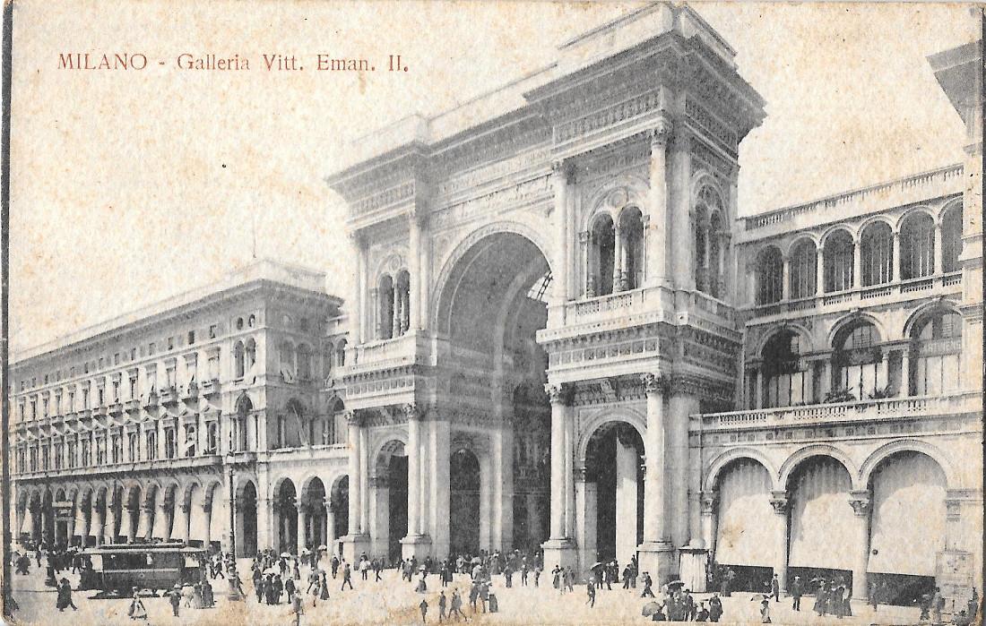 Milano. Galleria Vittorio Emanuele II. Non viaggiata, originale d'epoca