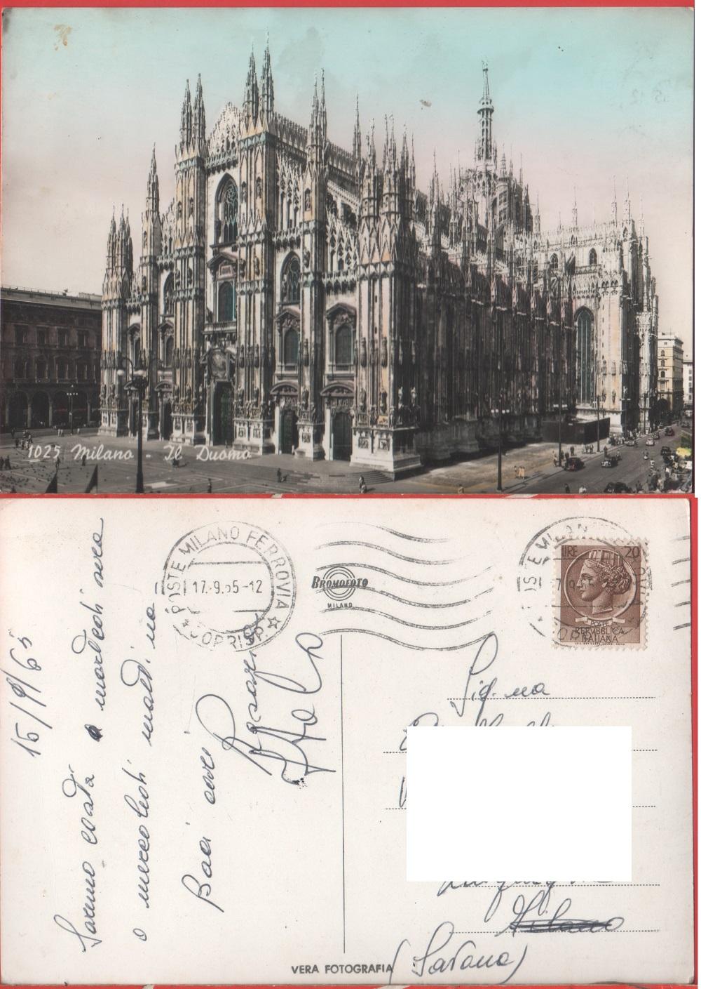 Milano. Il Duomo Viaggiata 1965