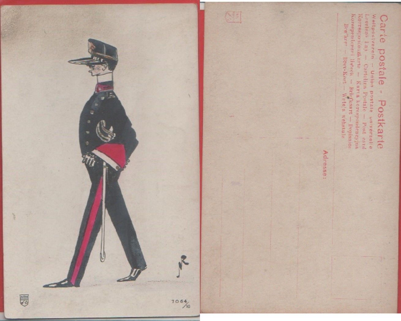 Militaria, Italia primi '900. Non viaggiata