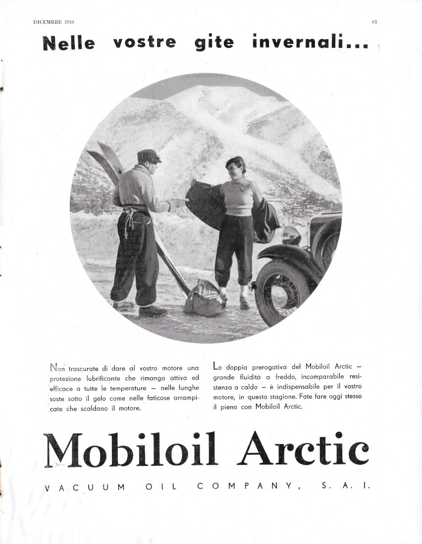 Mobiloil Arctic - Advertising 1934