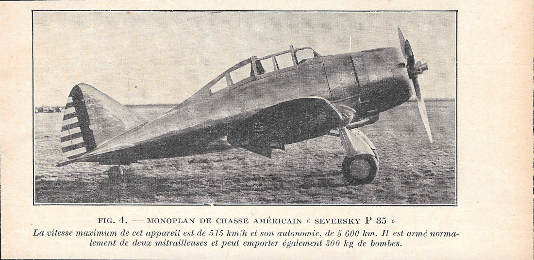 Monoplan de Chasse Américain Seversky P35 - Immagine 1938