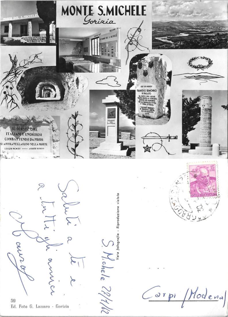 Monte S. Michele. Gorizia. Viaggiata 1969
