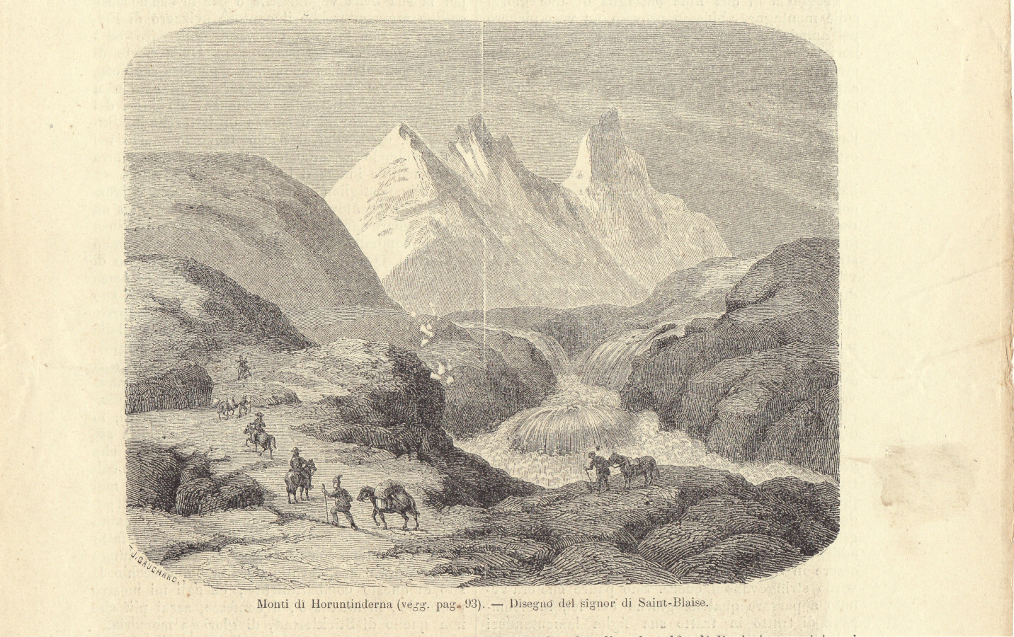 Monti di Horuntiderna. Illustrazione 1864
