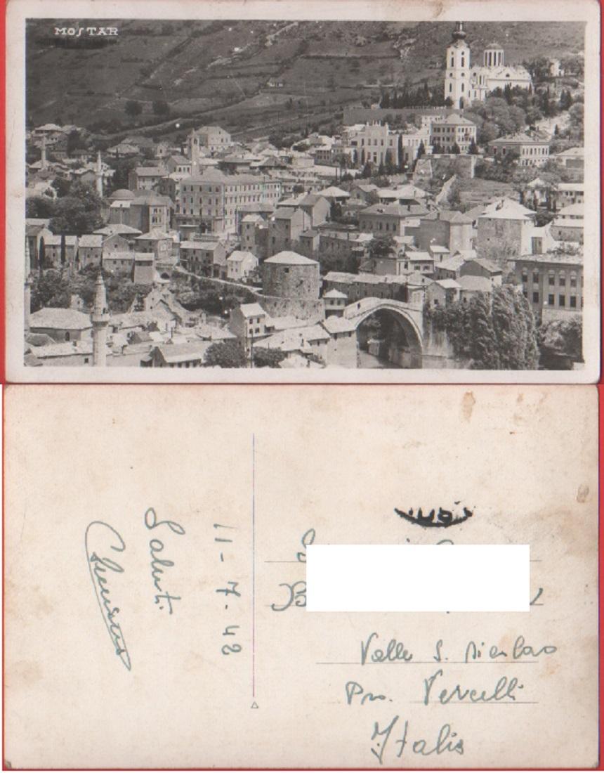 Mostar (Bosnia Erzegovina). Viaggiata 1942