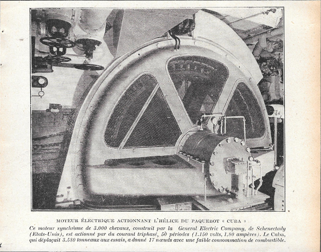 Moteur electrique actionnant l'hélice du parquebot Cuba - Immagine 1920