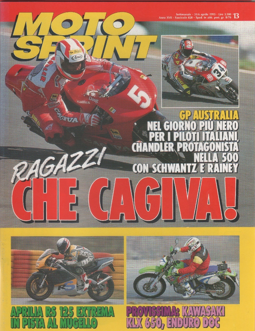 Moto sprint. n. 13- 1993. Aprilia RS 125 Extrema; Kawasaki …