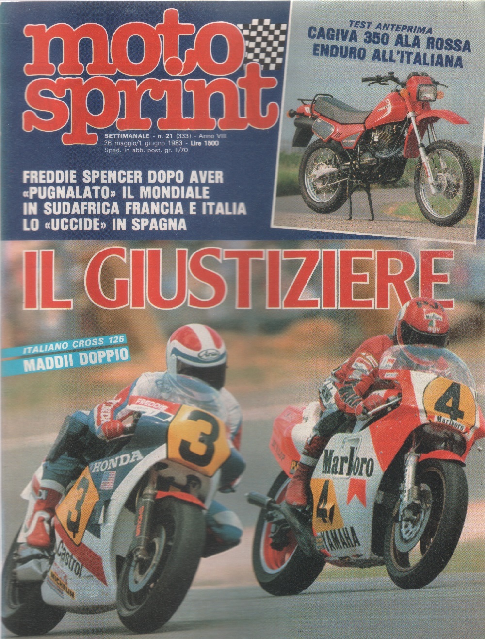Moto sprint. n. 21 - 1983. Spencer il giustiziere