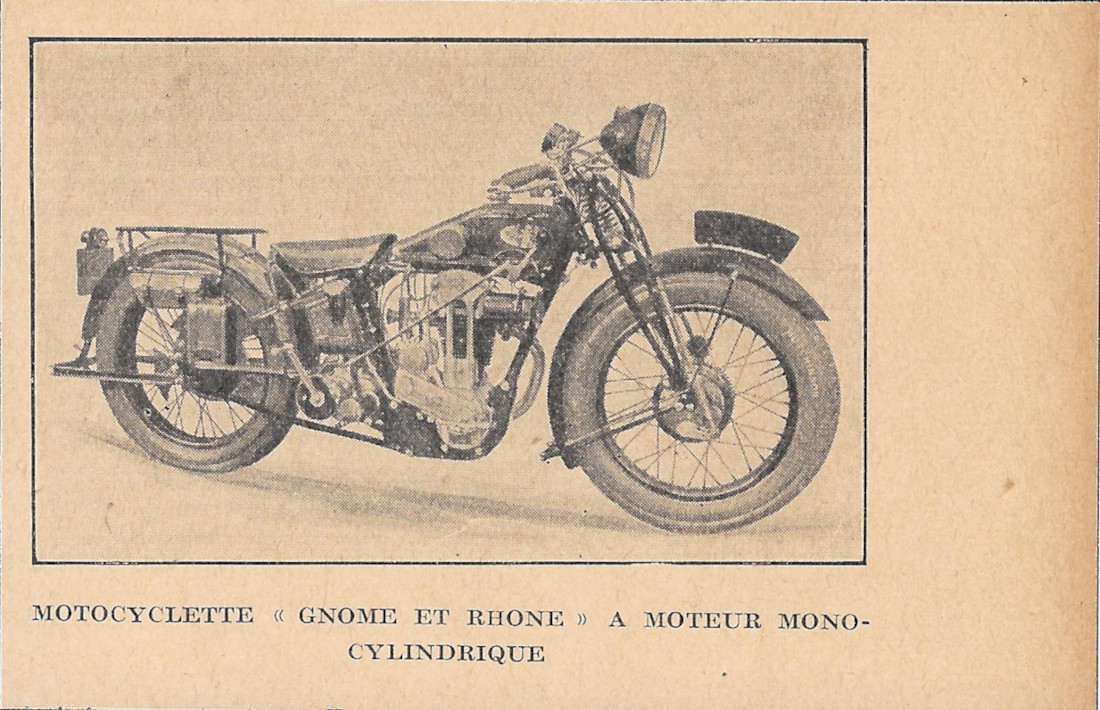 Motocyclette Gnome et Rhone a Moteur Monocylindrique - Immagine 1930