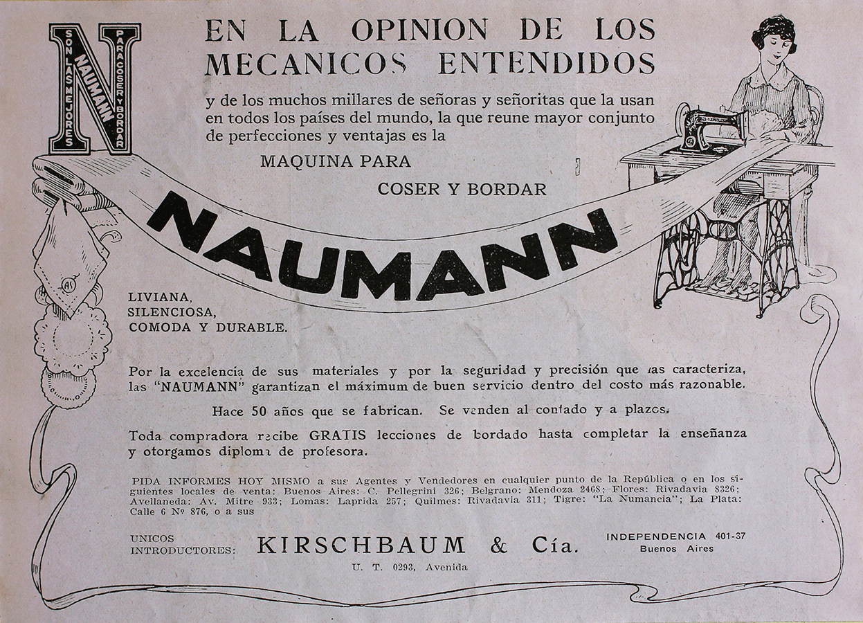 Nauman. Maquina para coser y bordar - Advertising 1922