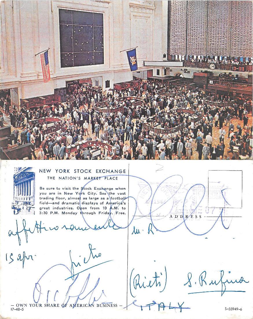 New York Stock Exchange. The Nation's Market Place. Viaggiata 1966