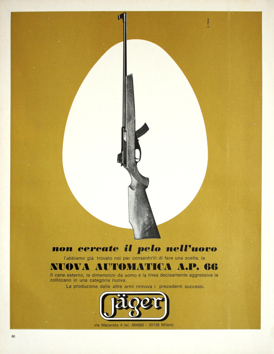 Nuova automatica A.P. 66 Jager. Advertising 1969