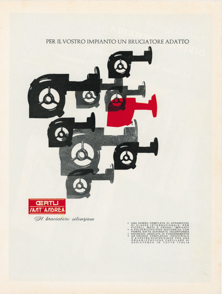 Oertli Sant'Andrea. Il bruciatore silenzioso. Advertising 1962