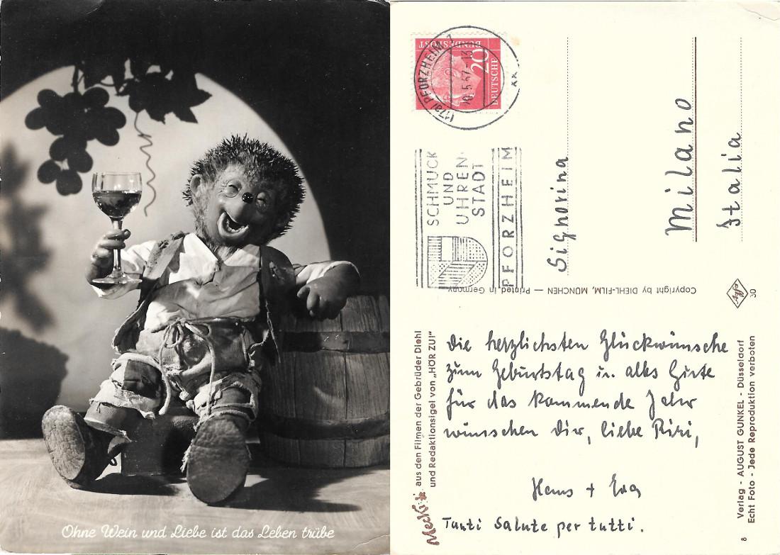 Ohne Wein und Liebe ist das Leben trübe. Viaggiata 1957