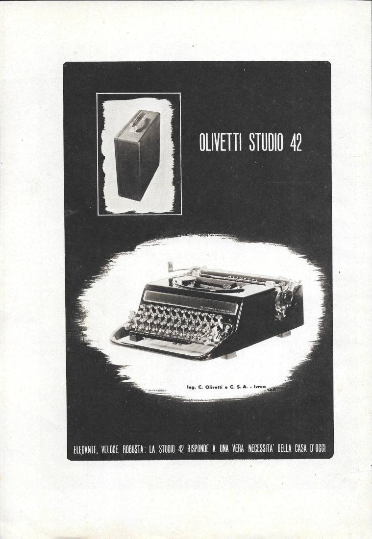 Olivetti Studio 42. elegante, veloce, rubusta - Advertising 1941