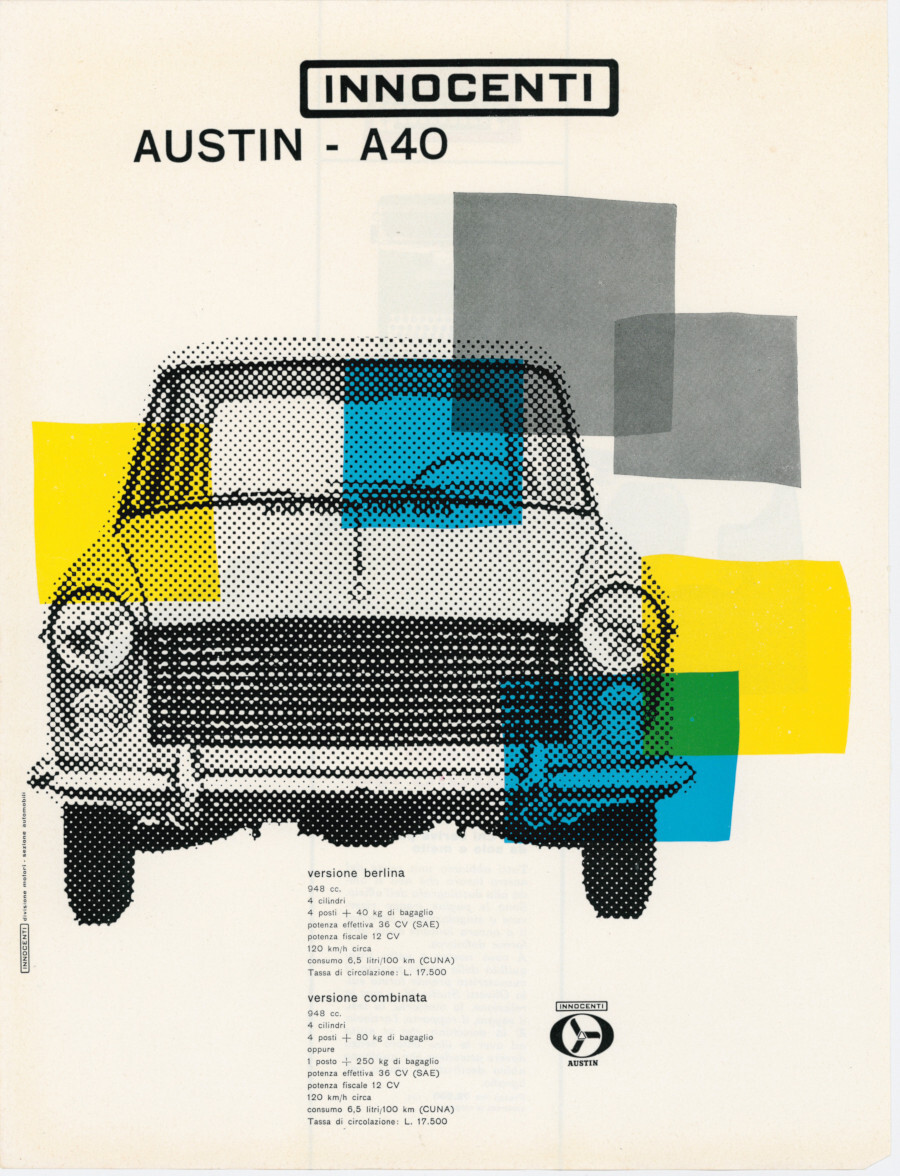 Olivetti Studio 44/Innocenti Austin A40. Advertising 1961
