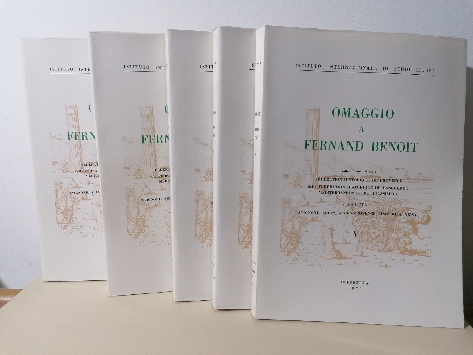Omaggio A Fernand Benoit 5 Volumi Libri Bordighera Bicknell 1972 …