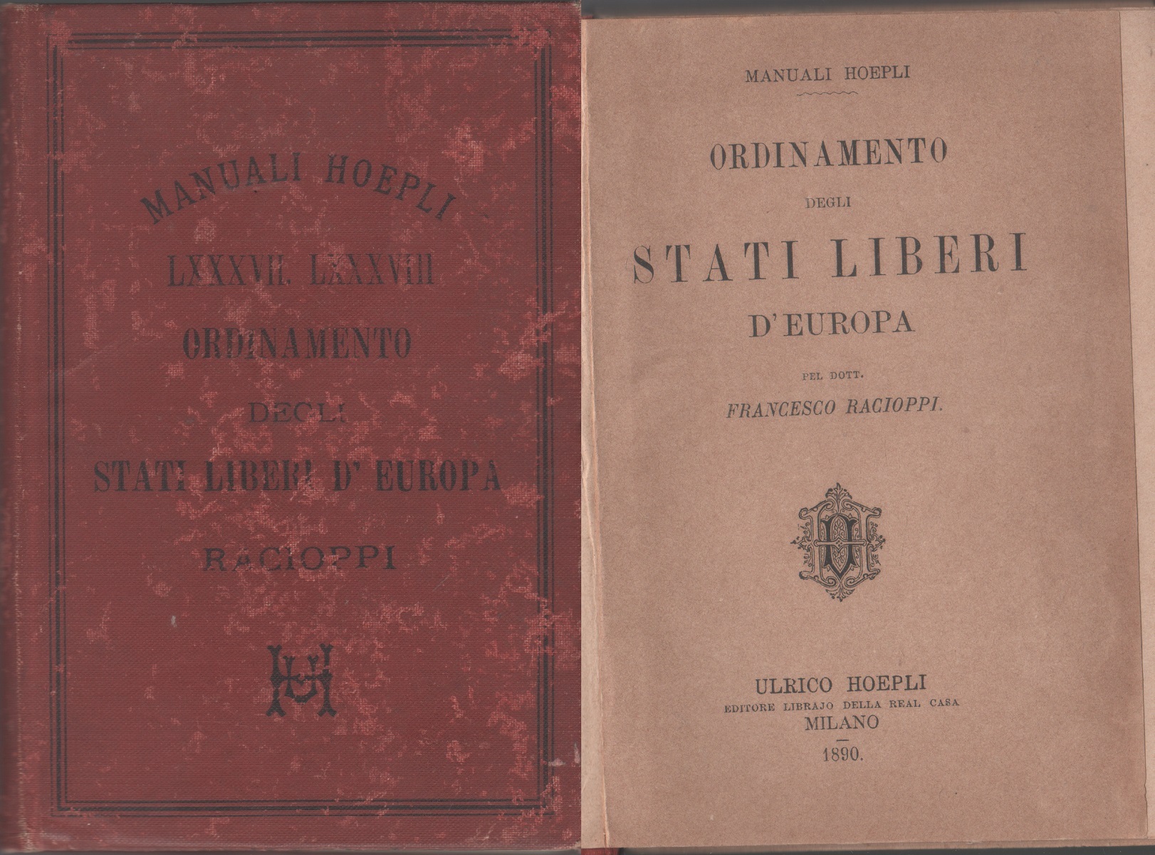 Ordinamento degli Stati Liberi d'Europa - Francesco Racioppi