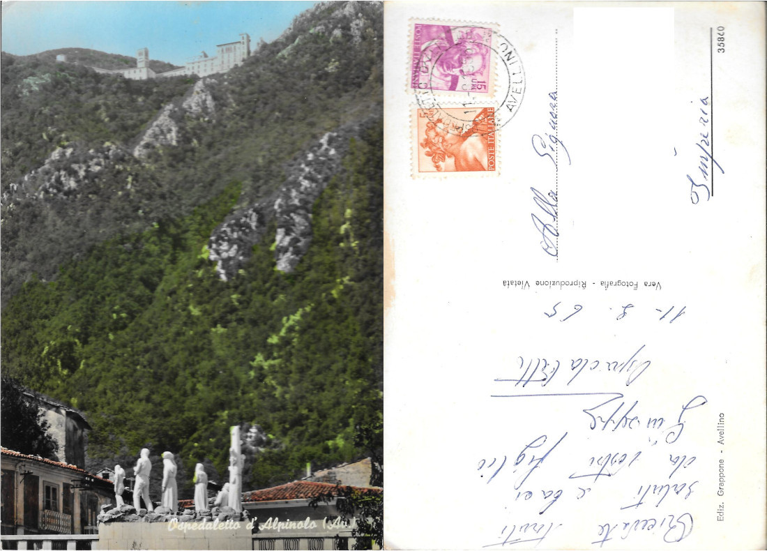 Ospedaletto d'Alpinolo (AV). Viaggiata 1965