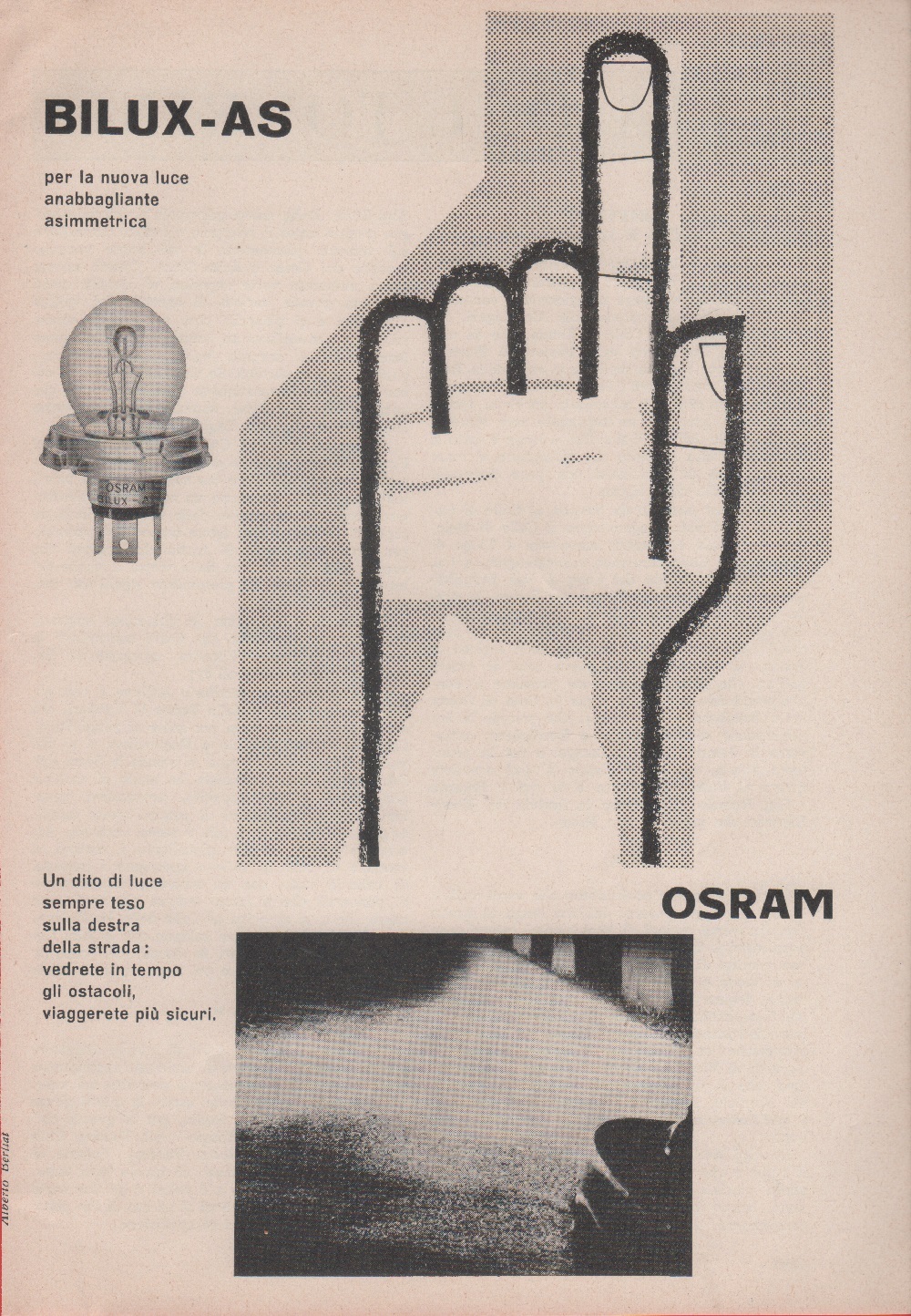 Osram Bilux-AS. Advertising 1958