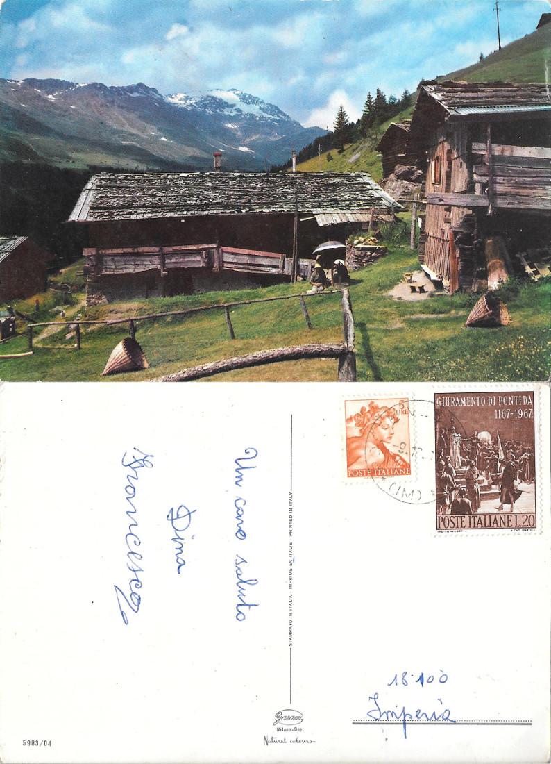 Paesaggio alpino. Viaggiata