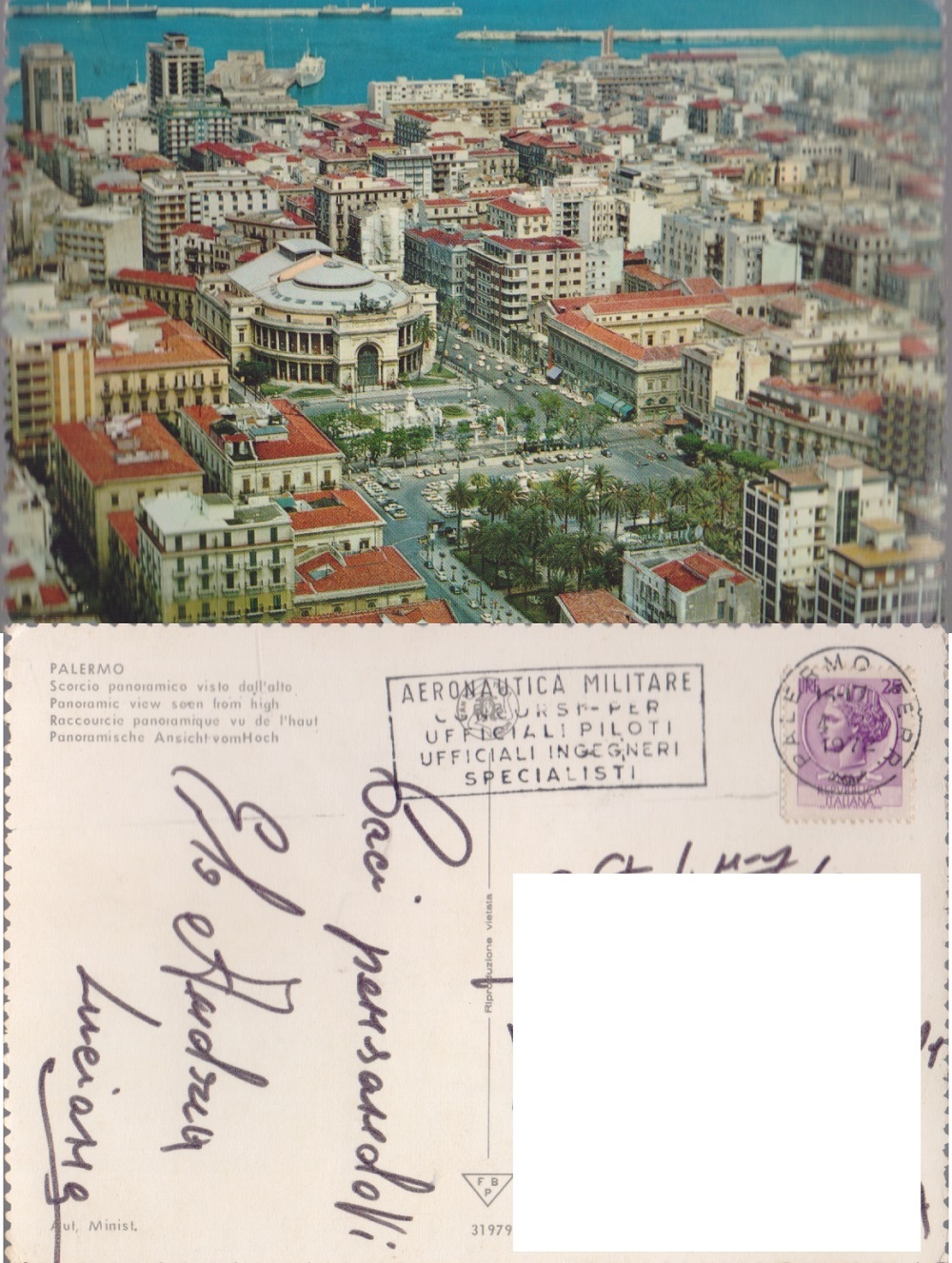 Palermo. Scorcio panoramico. Viaggiata 1972