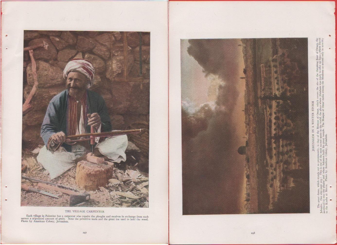 Palestine. The village carpenter/Jerusalem in a winter storm. Foto da …