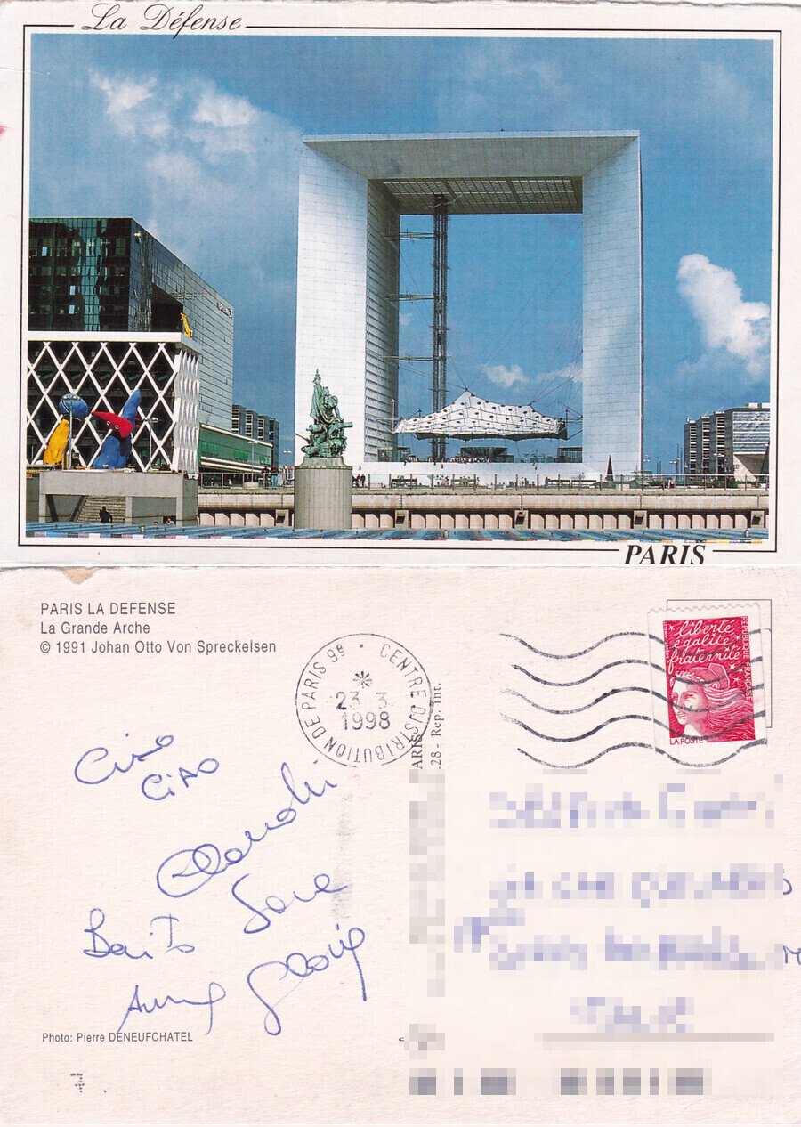 Paris. La Defense. La Grande Arche - Viaggiata 1998