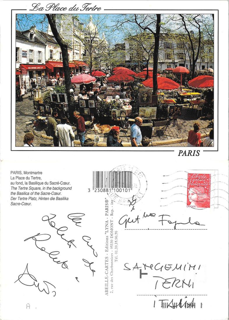 Paris. Montmartre. La Place du Tertre. Viaggiata 1998