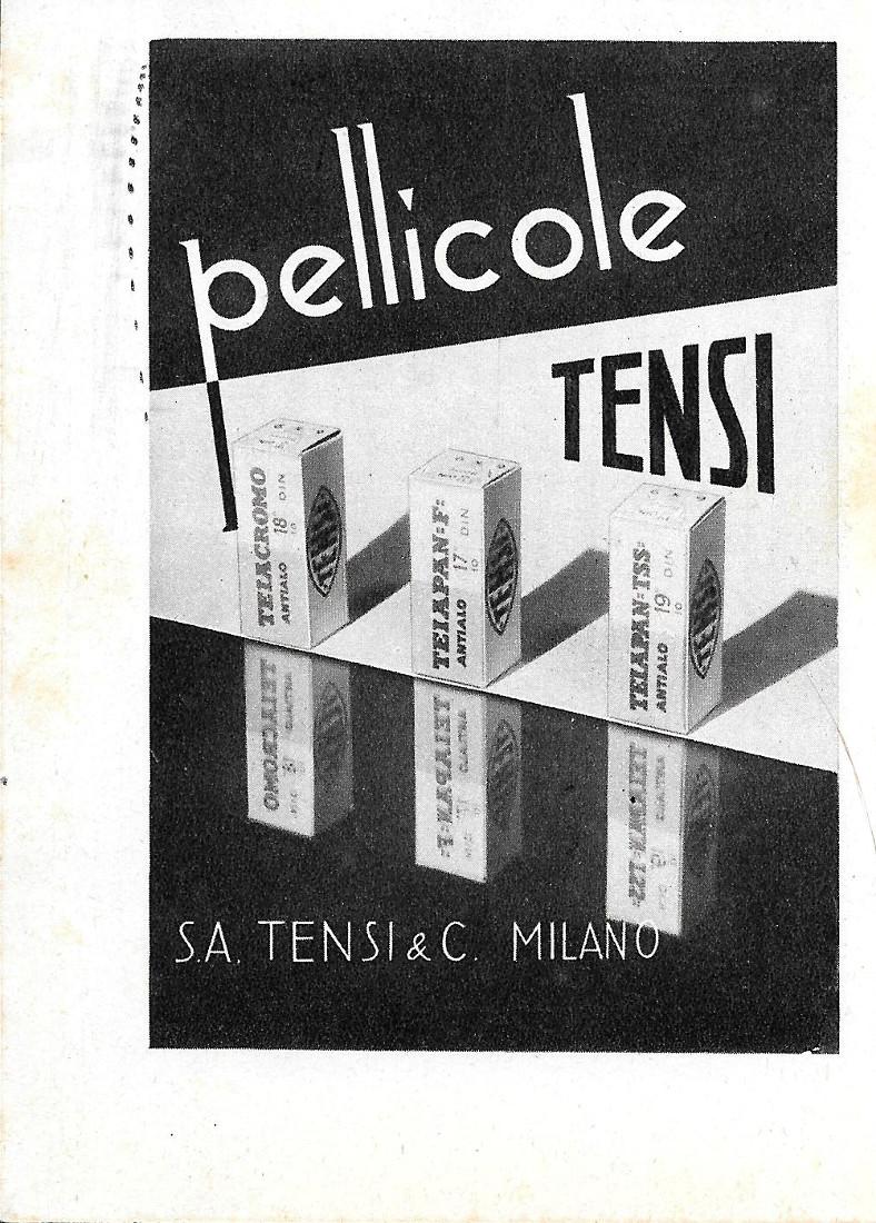 Pellicole Tensi. Advertising 1940
