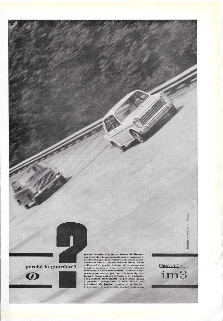Perché la guardate? Innocenti Morris im3. Advertising 1963