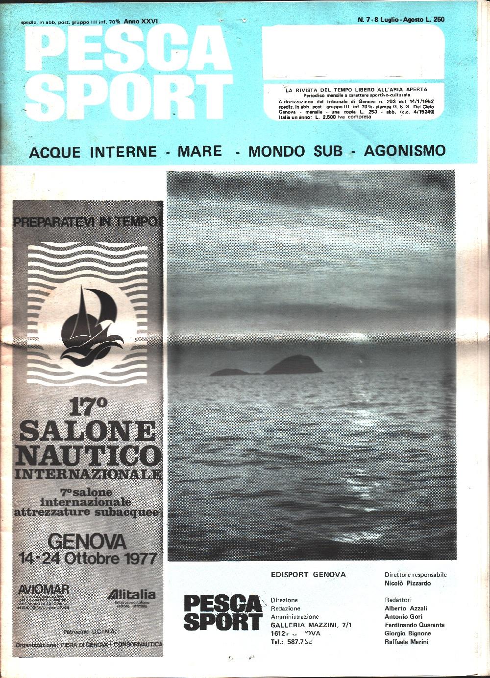 Pesca Sport. 1977. N. 7-8
