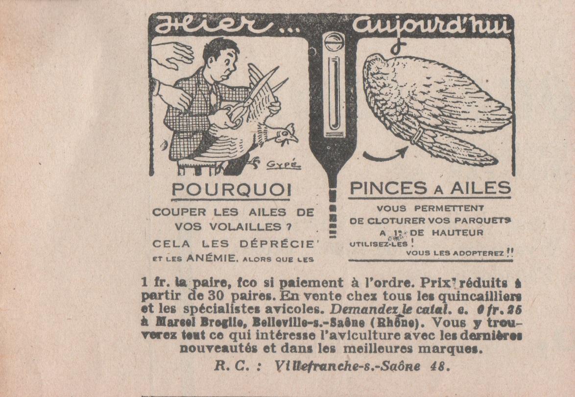 Pinces a ailes. Advertising 1924