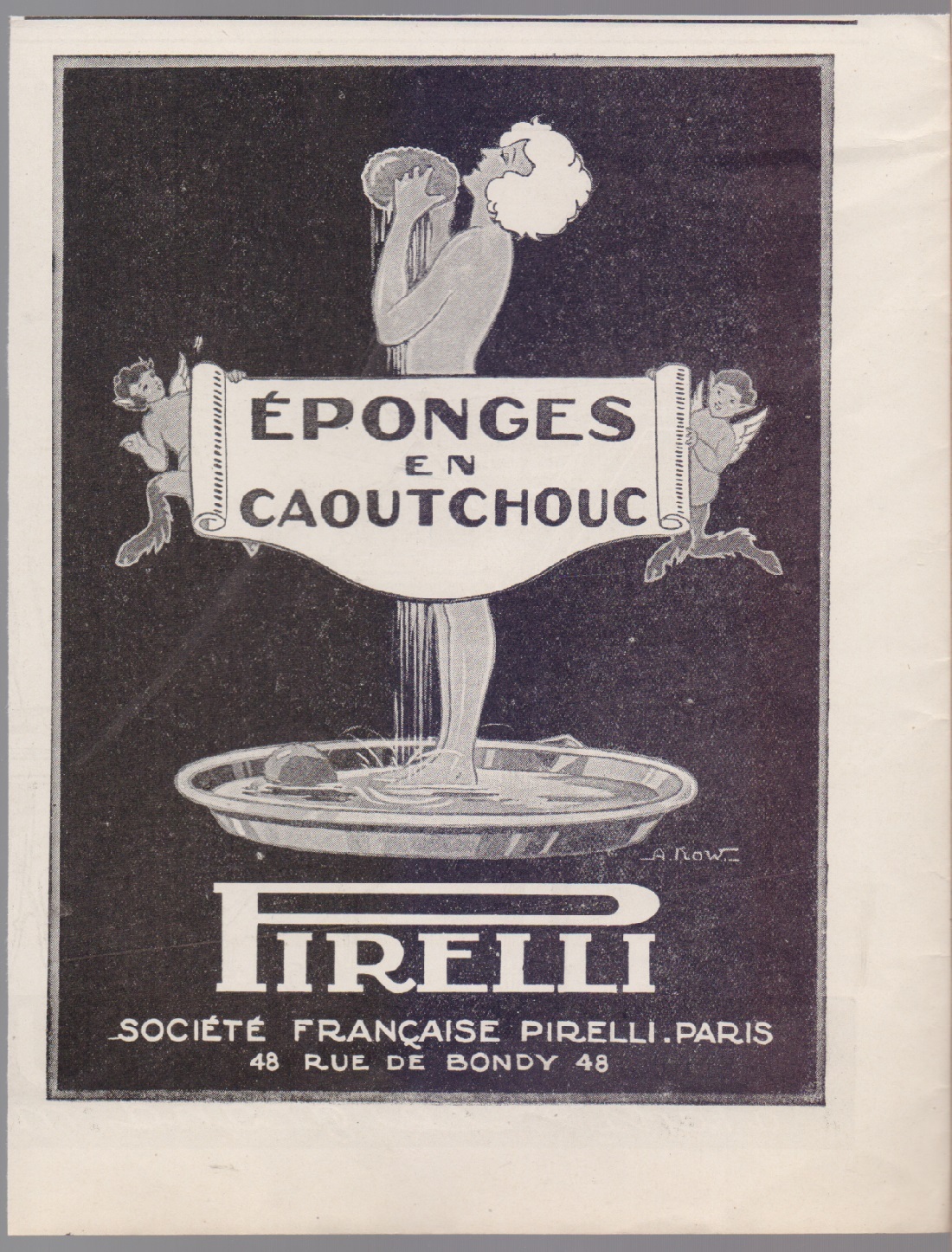 Pirelli. Eponges en caoutchouc. Advertising 1925