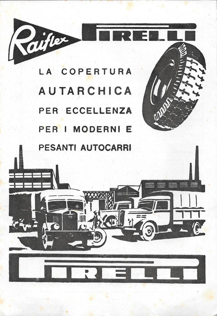 Pirelli Raiflex. La copertura autarchica. Advertising 1941