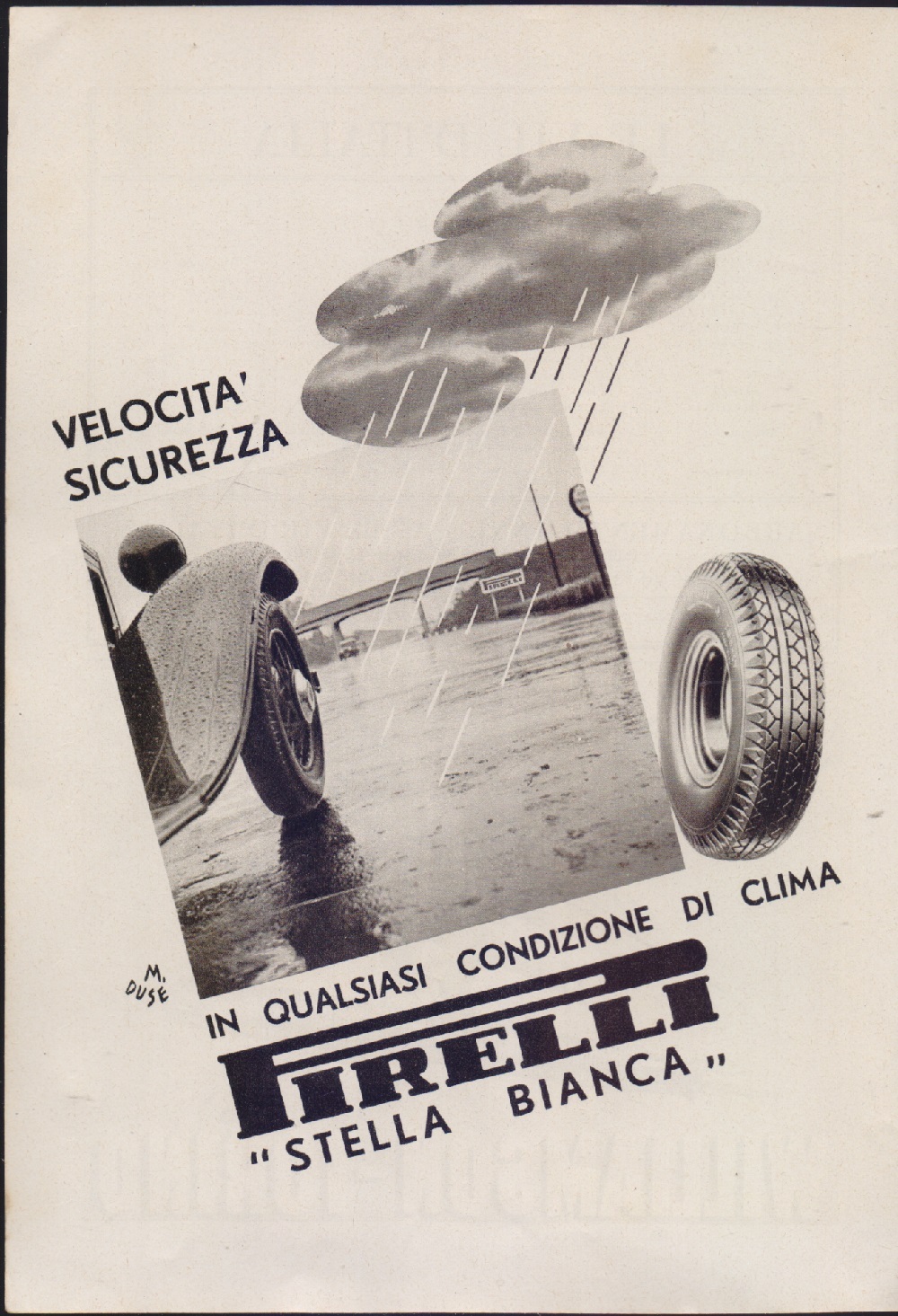 Pirelli Stella Bianca. Advertising 1940