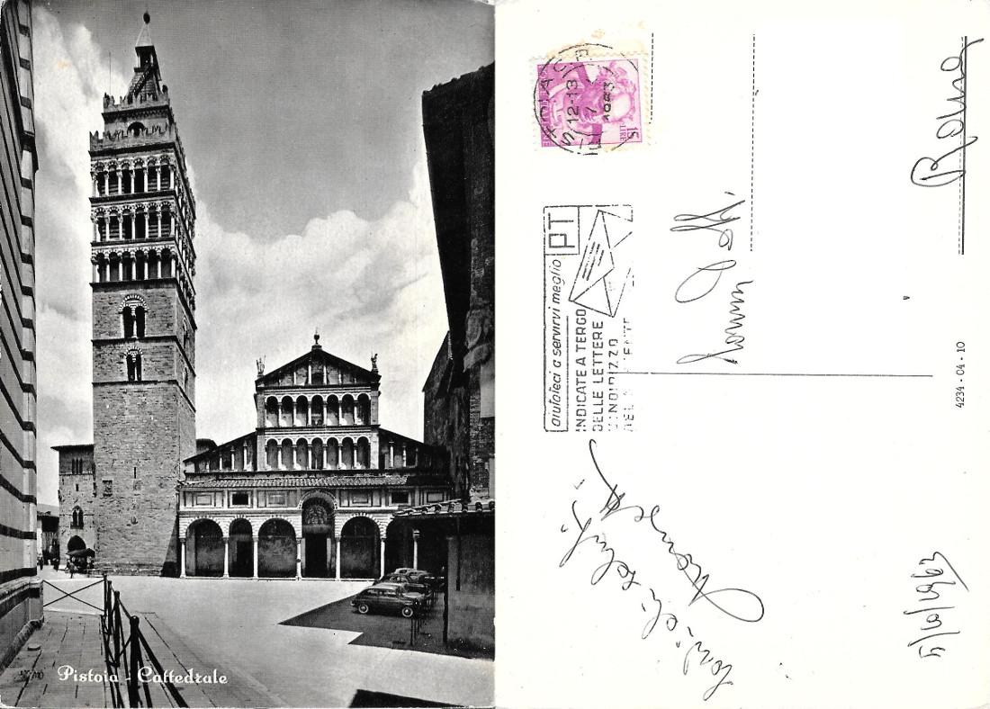 Pistoia, Cattedrale. Viaggiata 1963