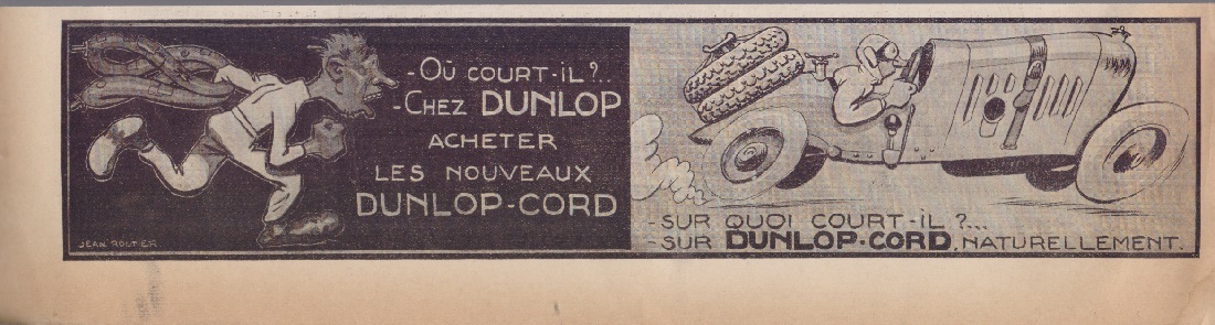 Pneus Dunlop Cord. Advertising 1922