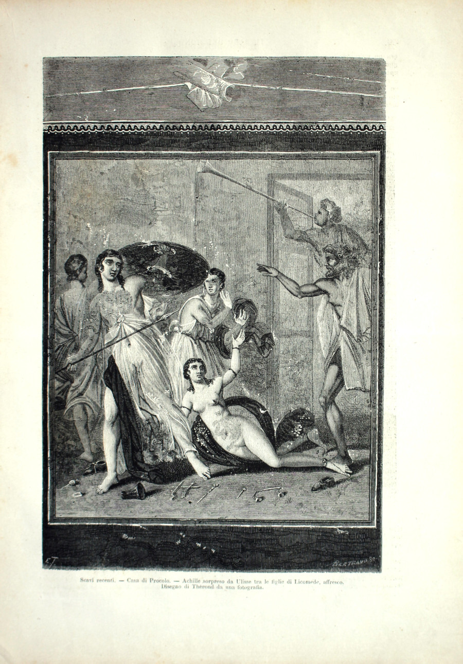 Pompei. Scavi recenti. Casa di Procolo. Stampa 1864