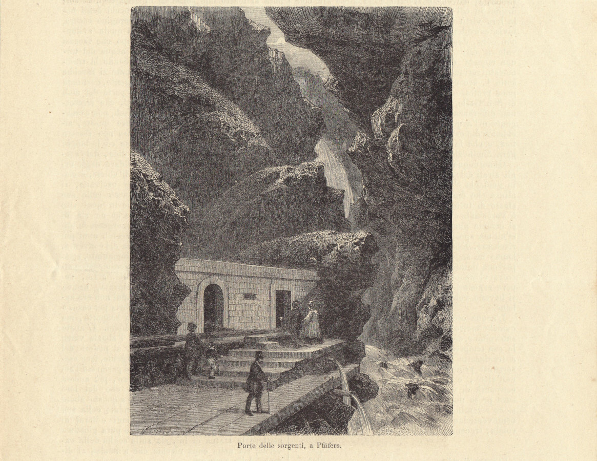 Porte delle sorgenti di Pfafers. Illustrazione 1864