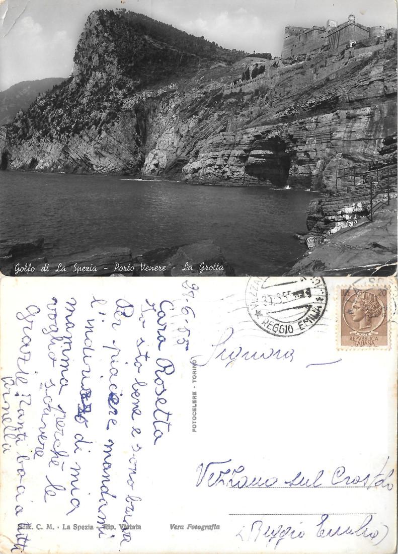 Porto Venere. La grotta. Viaggiata 1955