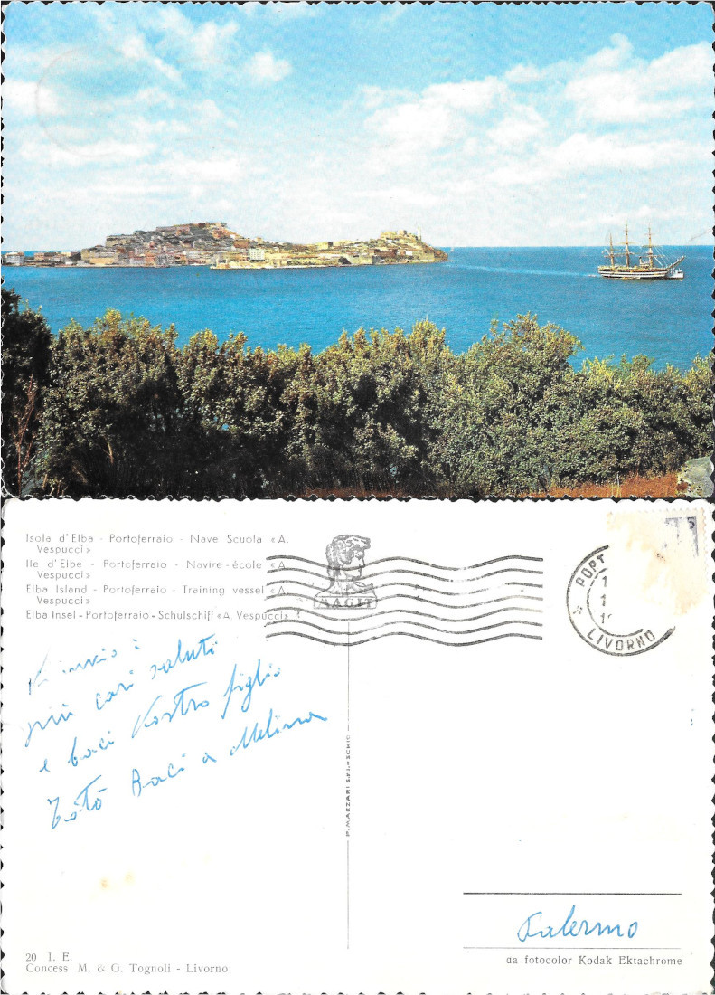 Portoferraio. Isola d'Elba. Nave Scuola A. Vespucci - Viaggiata