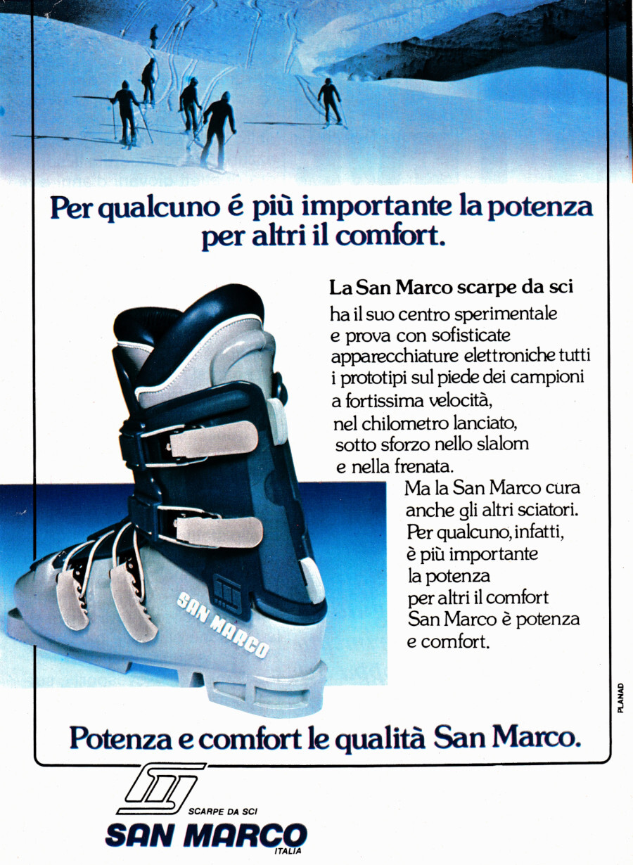 Potenza e comfort le qualità San Marco. Advertising 1977