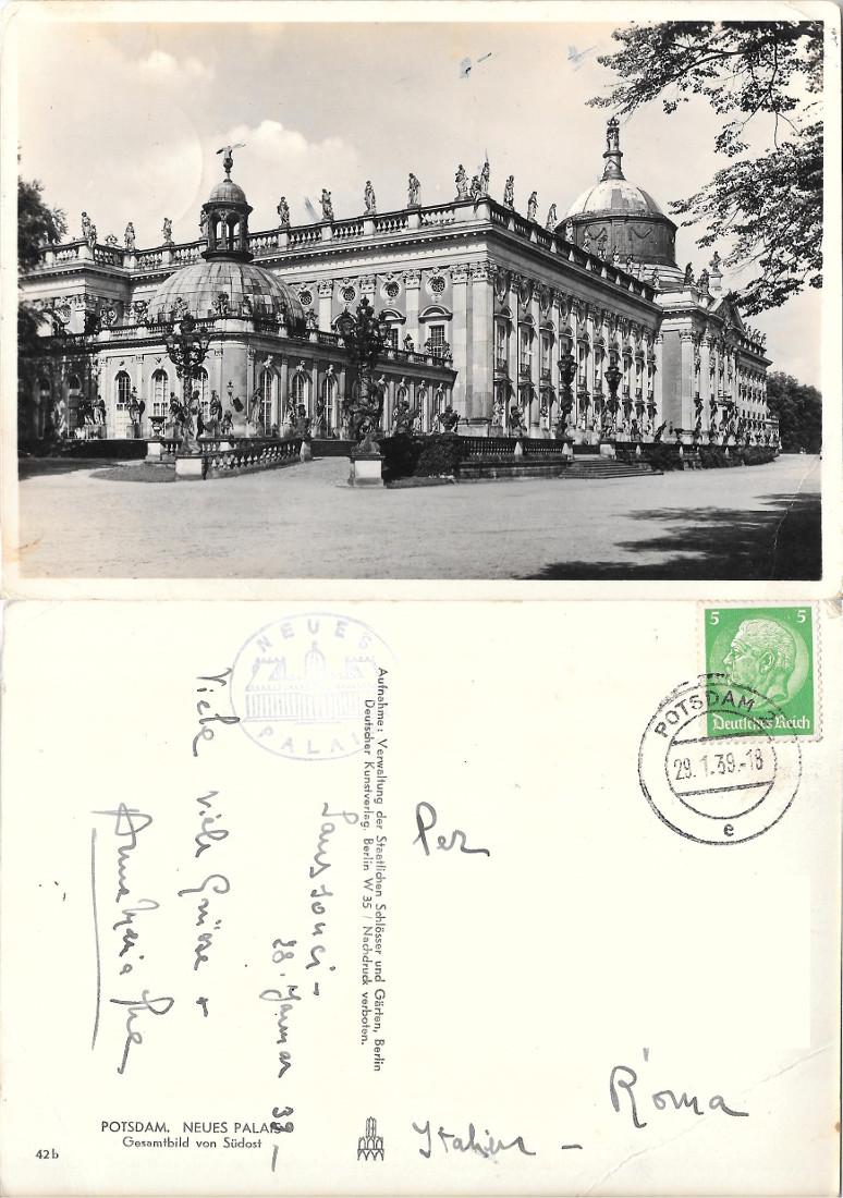 Potsdam. Neues Palais. Viaggiata 1939