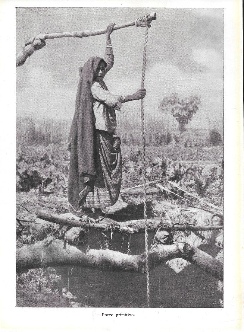 Pozzo primitivo (India). Stampa 1934