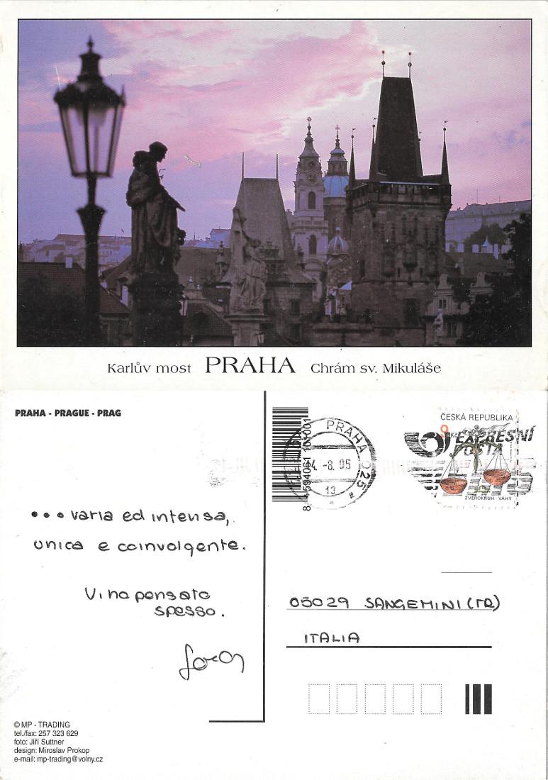 Praha. Karluv most. Chram sv. Mikulase. Viaggiata 2005
