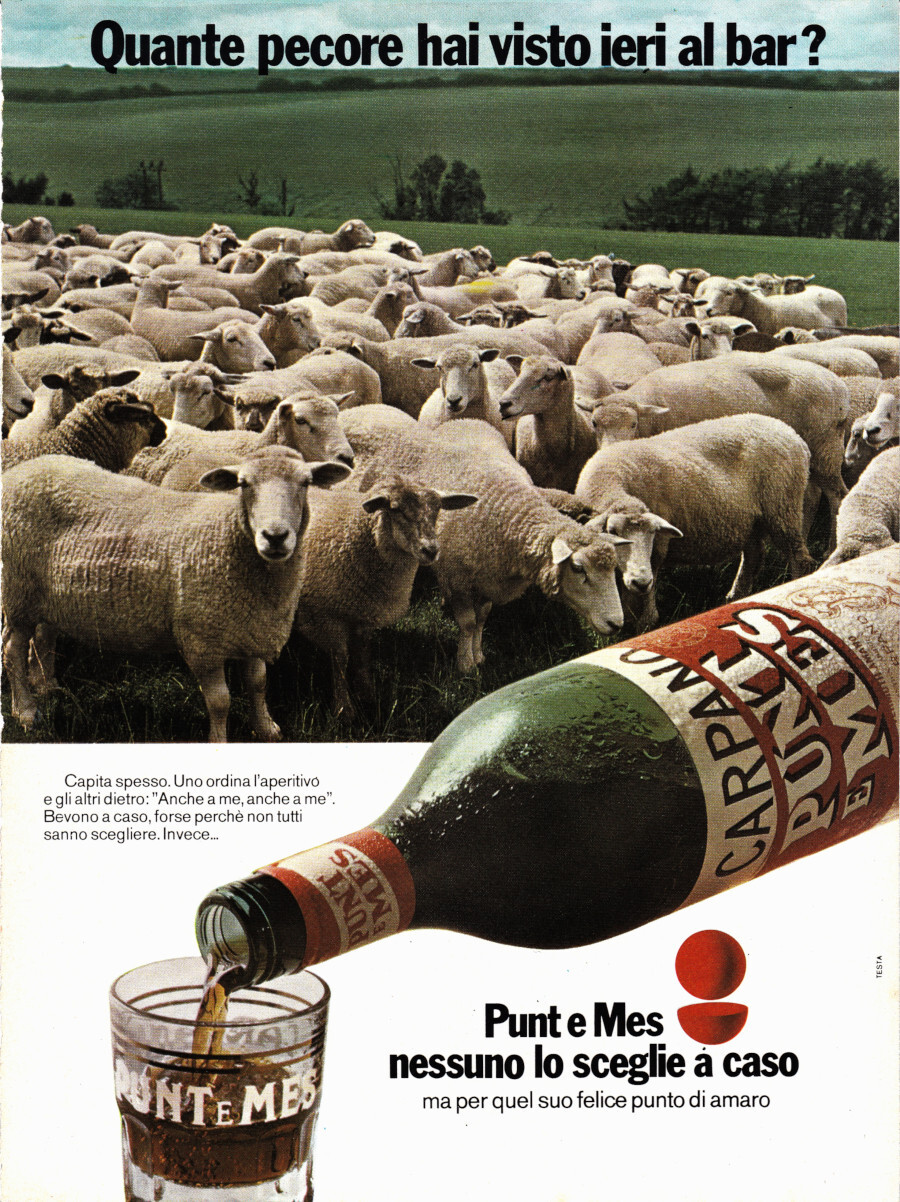 Punt e Mes nessun lo sceglio a caso. Advertising 1974