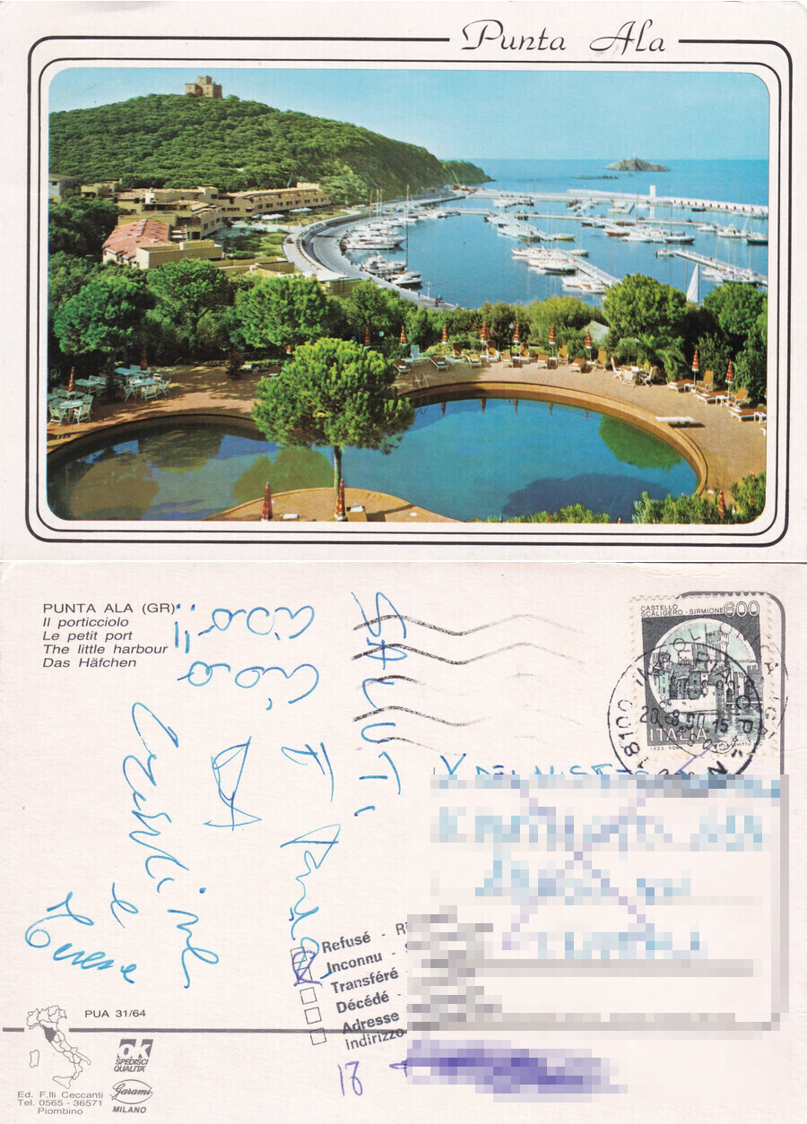 Punta Ala (GR). Il Porticciolo - Viaggiata 1990